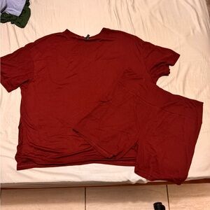 Red T-Shirt and Shorts Set